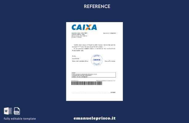 modello di riferimento Brasile Caixabank in stile verificato